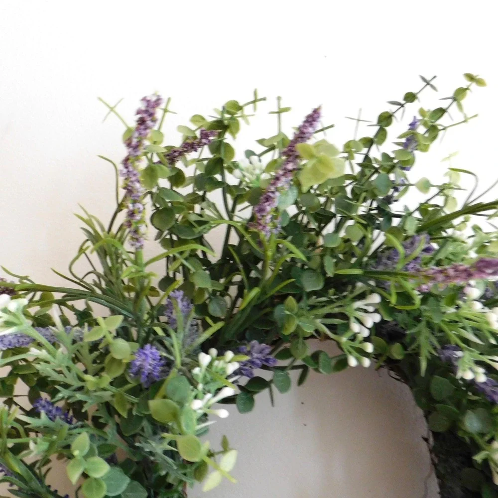 Boxwood with Lavender Mini Wreath Kitchen Wall decor Cabinet Wreath